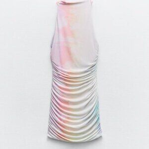 ZARA SS24 SHORT PRINTED TULLE DRESS 3071/001 016/331